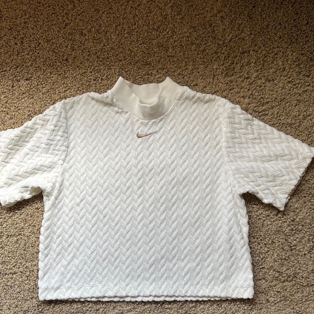 Nike Women's White Textured Top